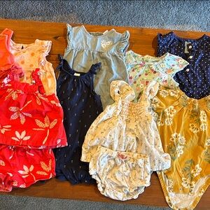 Colorful baby romper outfits - 9 outfits